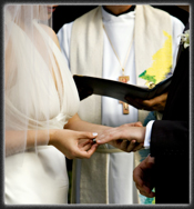We capture the bride and groom repeating their vows